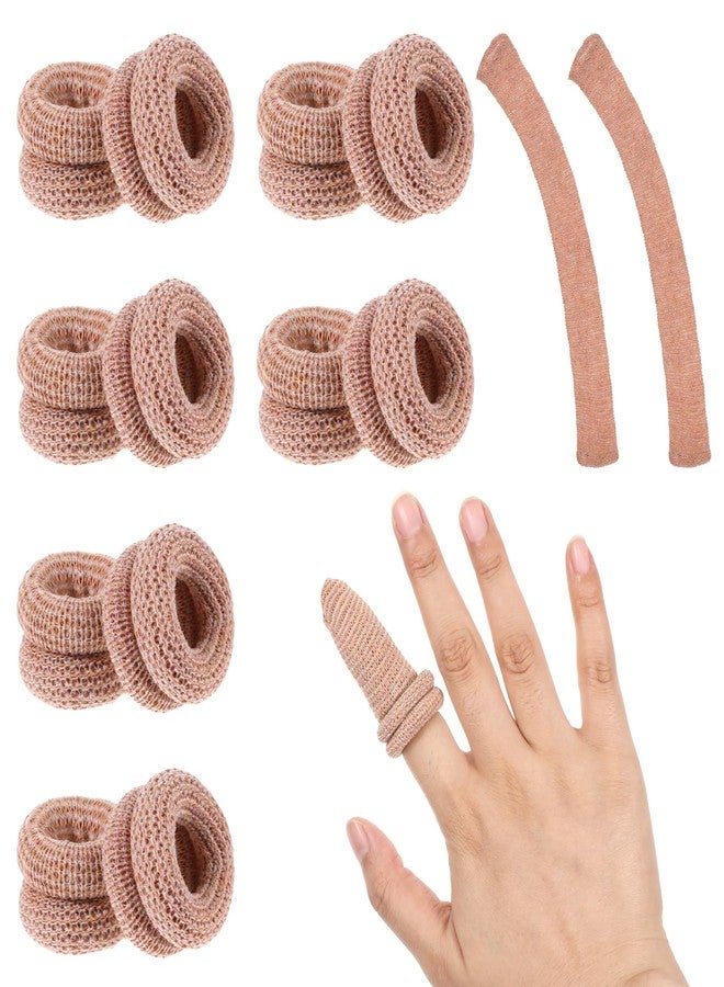 Gtziqa Cotton Bandage Finger Cots, 15 Pcs Breathable Finger Gloves Elastic Thumb Protectors Reusable Fingers Covers for Wounds, Injury, Gardening Work, Kitchen (Skin Color) - Image 1